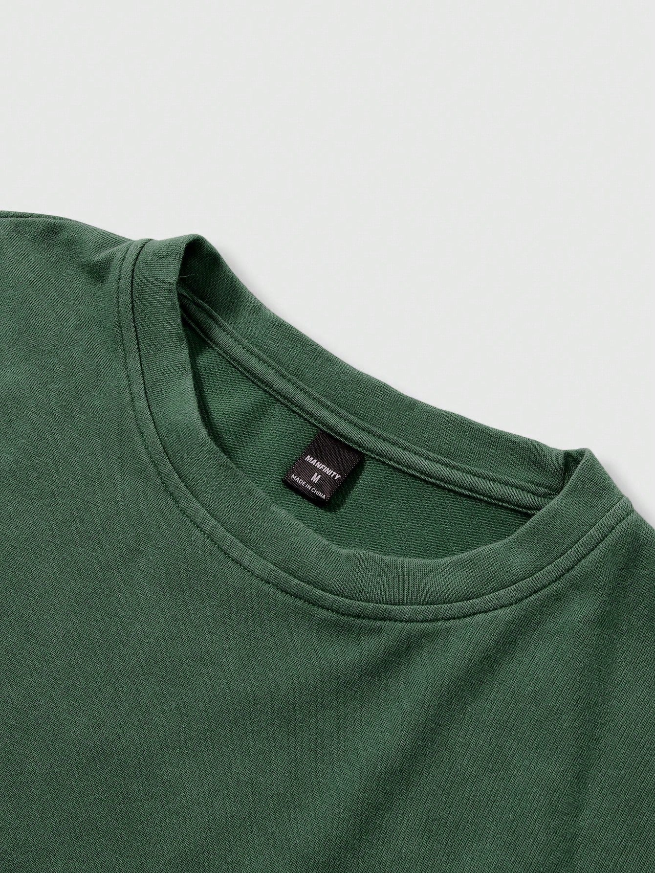 Faith Over Fear-Crew Neck Short Sleeve Letter Print Casual T-Shirt(Green)